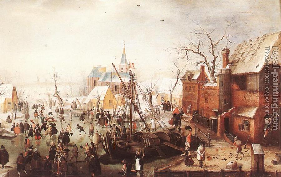 Hendrick Avercamp : Winter Scene At Yselmuiden